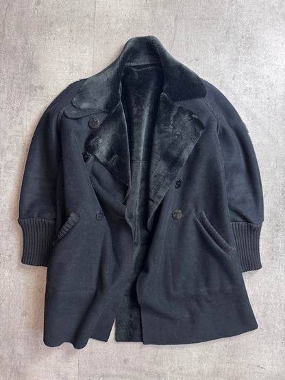 1990's Emporio Armani Double Breasted Raw Edge Seam Trench