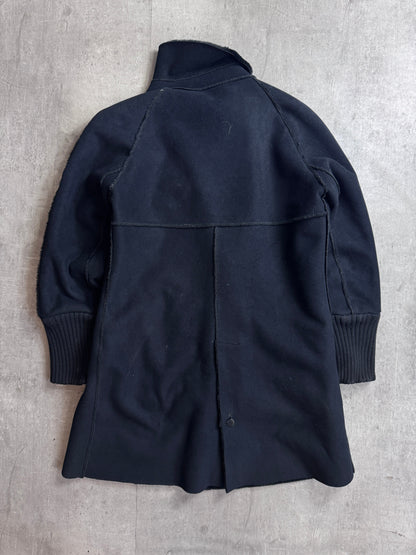 1990's Emporio Armani Double Breasted Raw Edge Seam Trench
