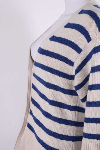 Toteme L/S Stripe Cardigan Cream/ Blue M | O/S, Blue