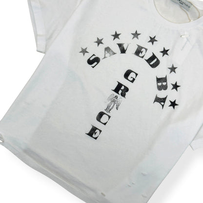DI SANTI STUDIO SAVED BY GRACE CROPPED T-SHIRT WHITE M | Medium, White