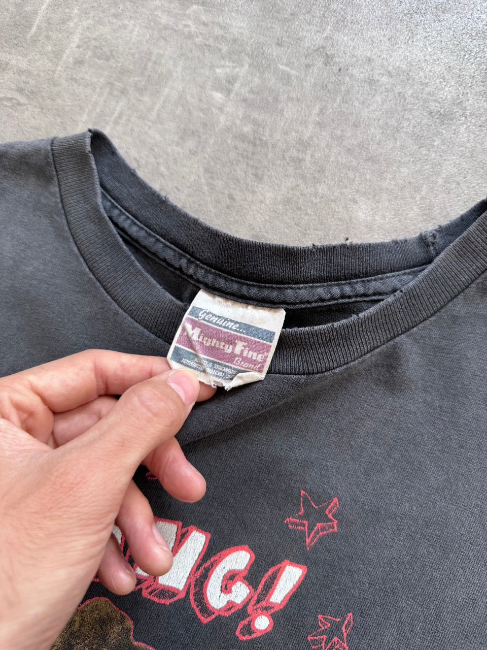 2000's Napoleon Dynamite "Dang!" Faded Black Graphic Tee | Medium, Multicoloured