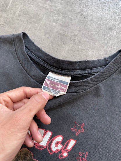 2000's Napoleon Dynamite "Dang!" Faded Black Graphic Tee | Medium, Multicoloured