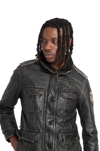 Blauer USA Multipocket Leather Jacket - Known Source