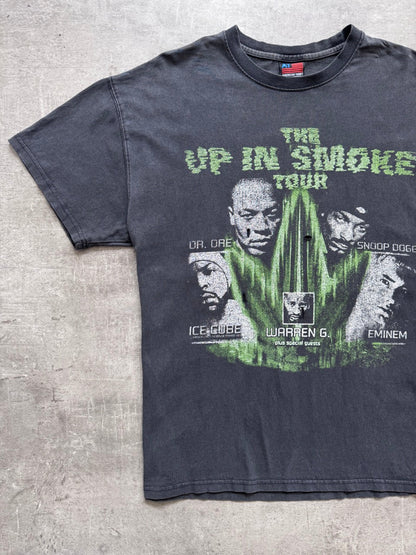 2000's 'Up In Smoke' Rap Tour Faded Black Graphic Tee | Large, Multicoloured