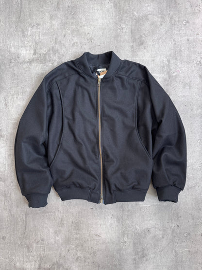 VT Rework: Black Wool Oversized Bomber Blouson