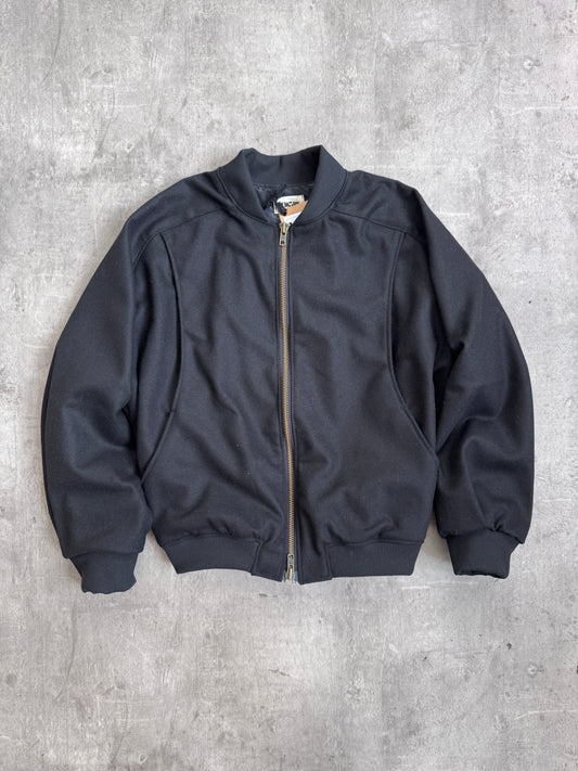 VT Rework: Black Wool Oversized Bomber Blouson