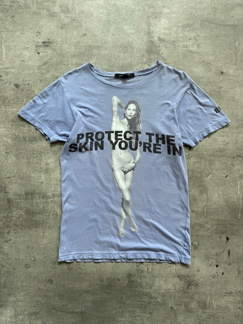 2000's Marc Jacobs 'Protect The Skin You're In' Erin Wasson Graphic Tee | Small, Multicoloured