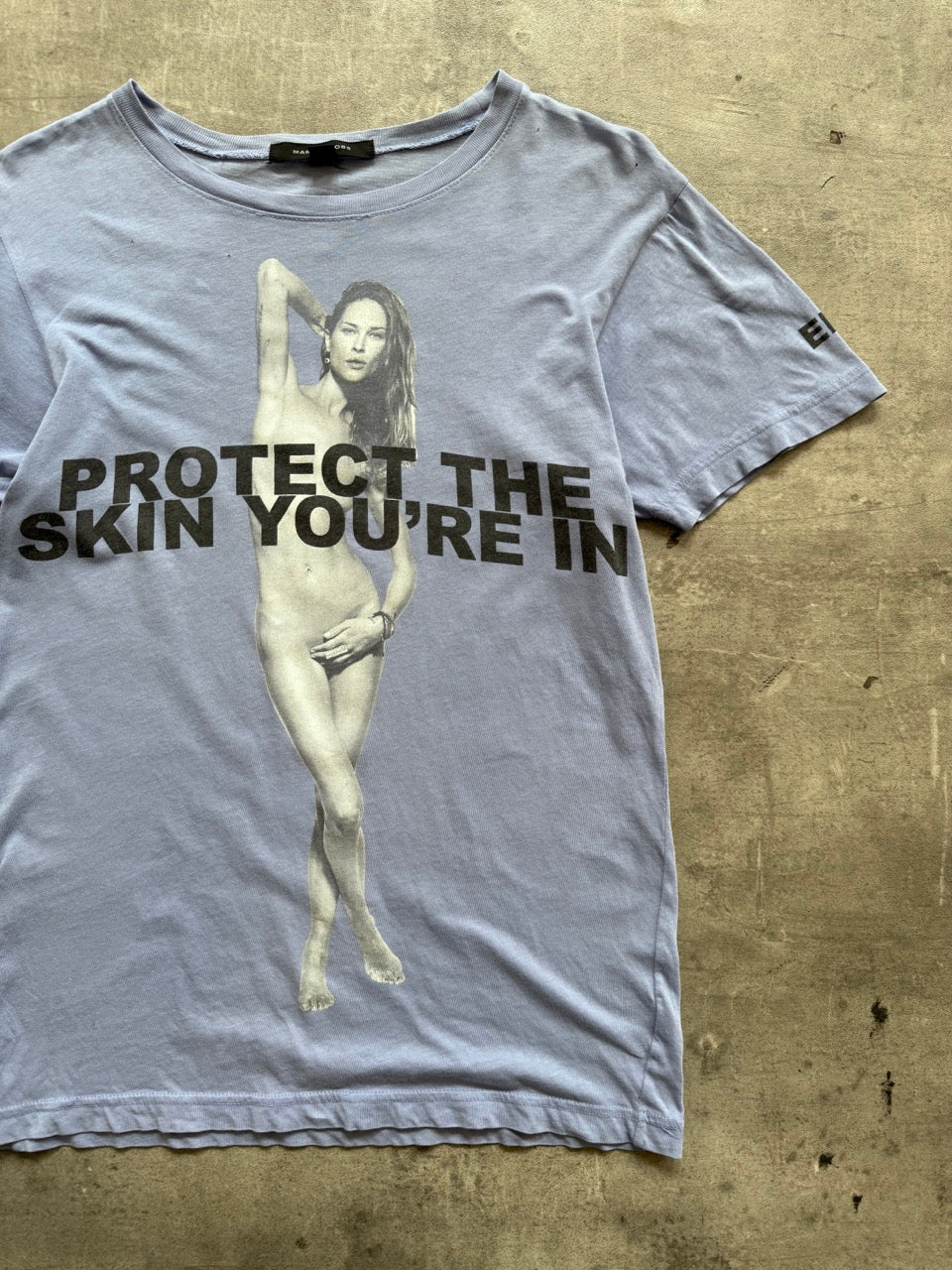 2000's Marc Jacobs 'Protect The Skin You're In' Erin Wasson Graphic Tee | Small, Multicoloured