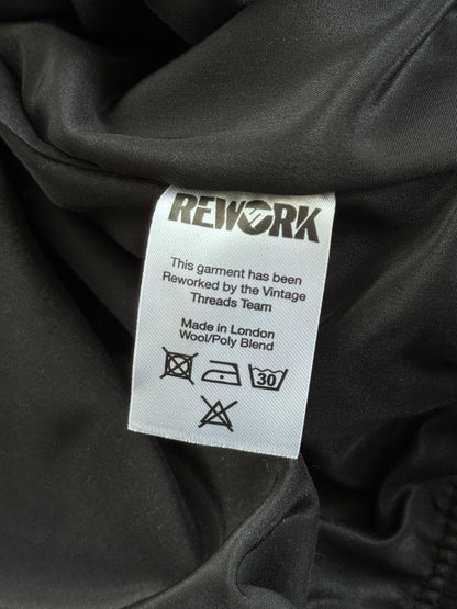 VT Rework: Black Wool Oversized Bomber Blouson