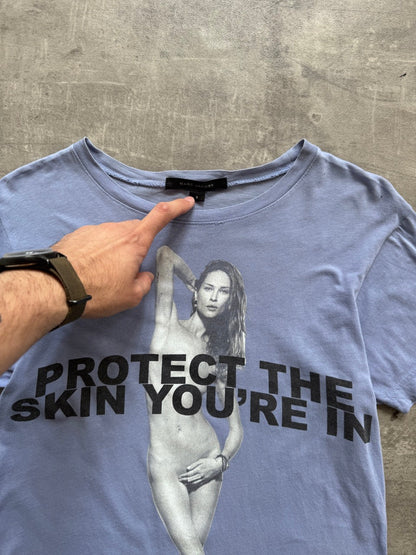 2000's Marc Jacobs 'Protect The Skin You're In' Erin Wasson Graphic Tee | Small, Multicoloured