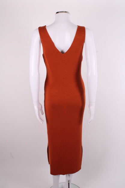 Holland Cooper S/S Rib Knit Dress Orange M | O/S, Orange
