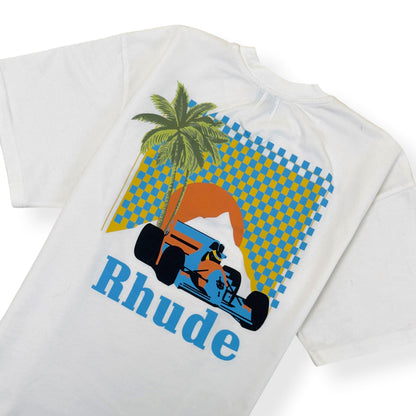 RHUDE GRAPHIC T-SHIRT WHITE M | Medium, White