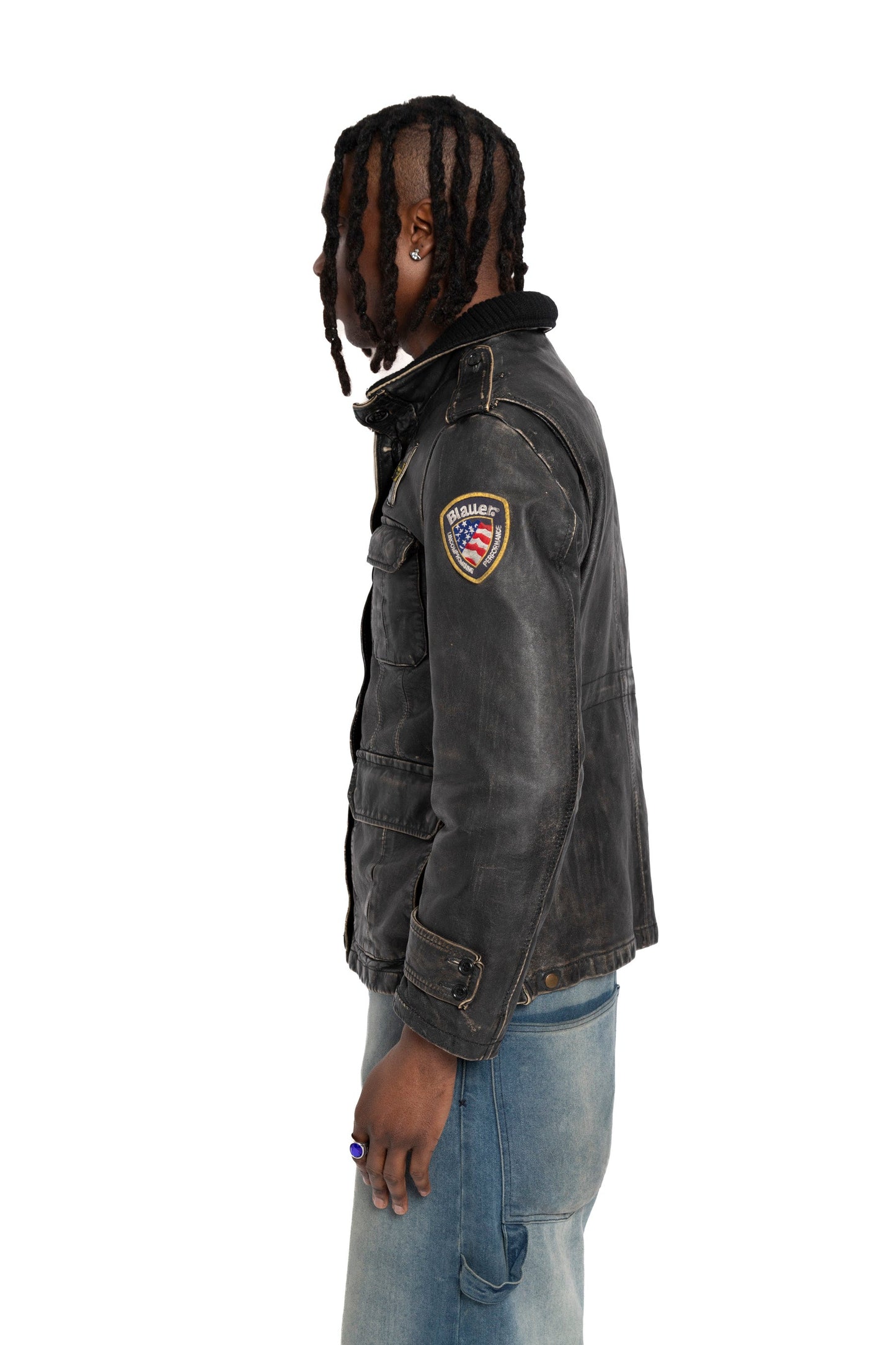 Blauer USA Multipocket Leather Jacket