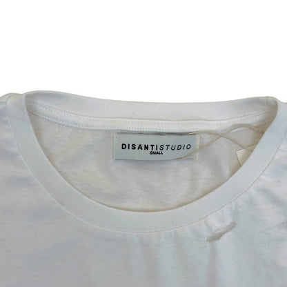 DI SANTI STUDIO SAINT LONG SLEEVE CROPPED T-SHIRT WHITE S | Small, White
