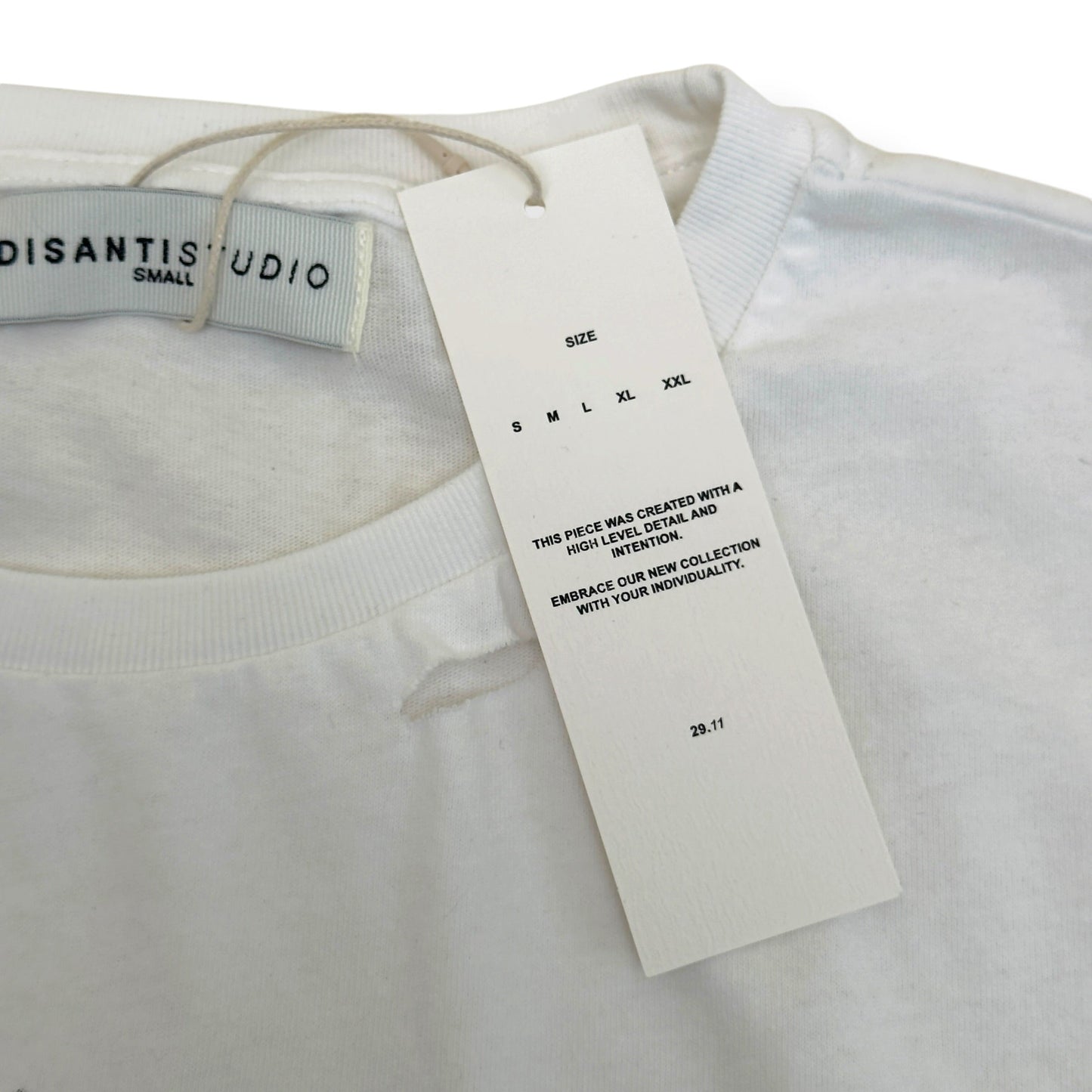 DI SANTI STUDIO SAINT LONG SLEEVE CROPPED T-SHIRT WHITE S | Small, White