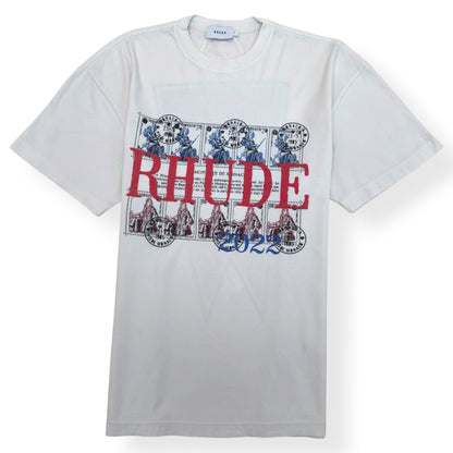 RHUDE MONACO T-SHIRT WHITE S | Small, White