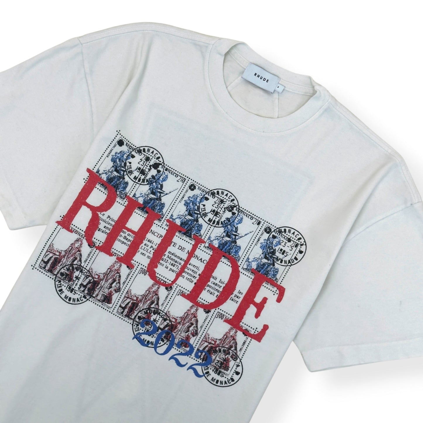RHUDE MONACO T-SHIRT WHITE S | Small, White