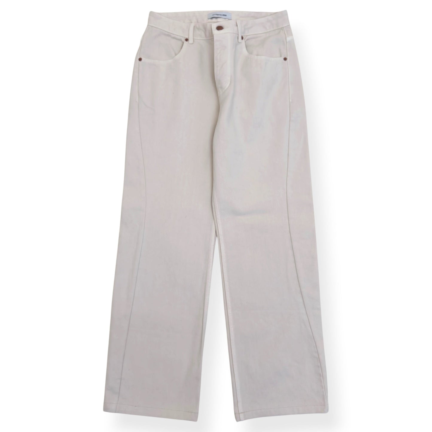 LE17SEPTEMBRE ONE TUCK WIDE DENIM JEANS IVORY 46 / XS | XS, Ivory