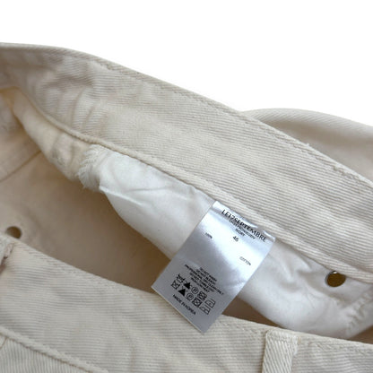 LE17SEPTEMBRE ONE TUCK WIDE DENIM JEANS IVORY 46 / XS | XS, Ivory