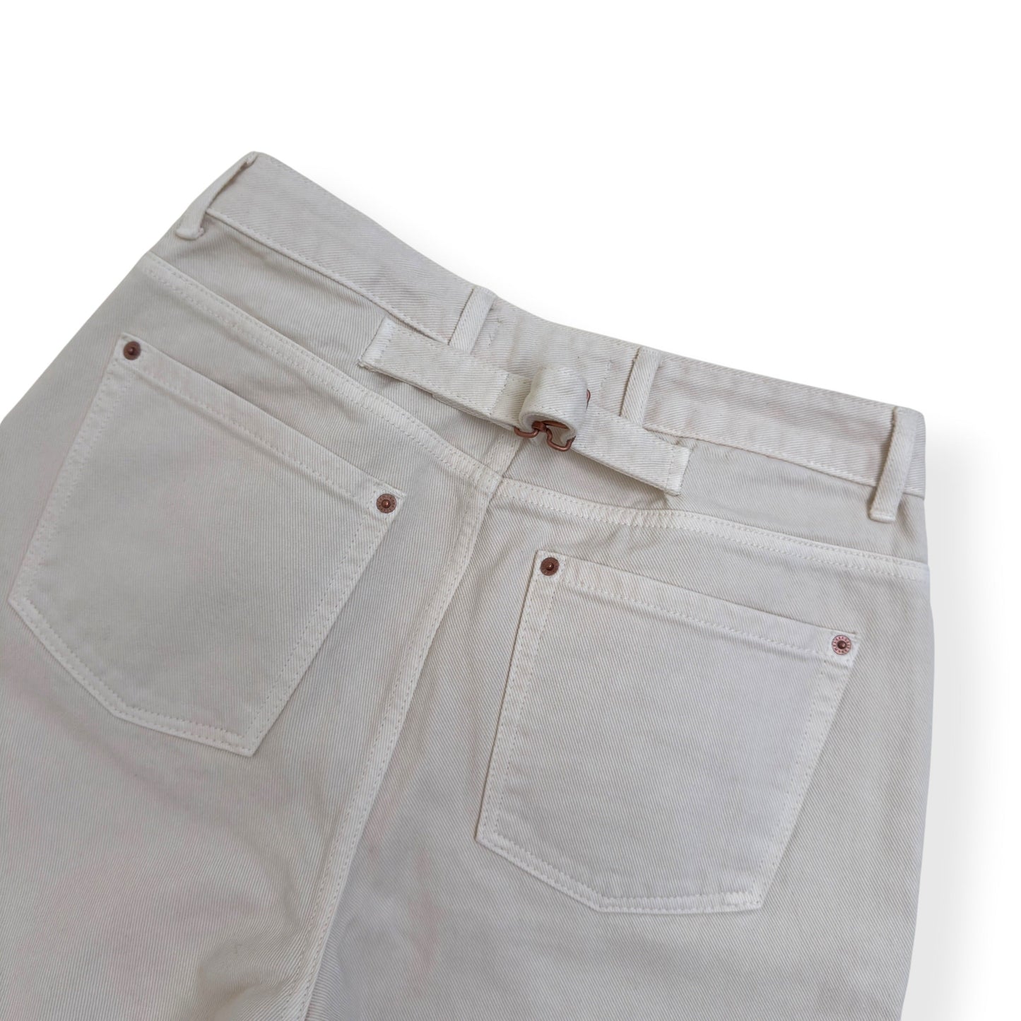 LE17SEPTEMBRE ONE TUCK WIDE DENIM JEANS IVORY 46 / XS | XS, Ivory
