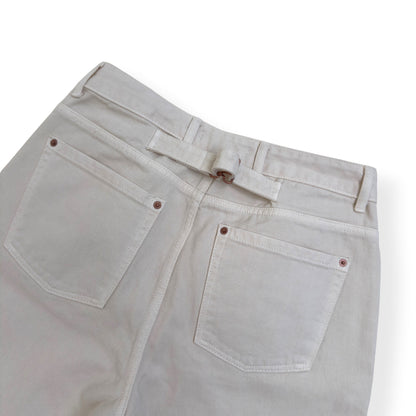 LE17SEPTEMBRE ONE TUCK WIDE DENIM JEANS IVORY 46 / XS | XS, Ivory