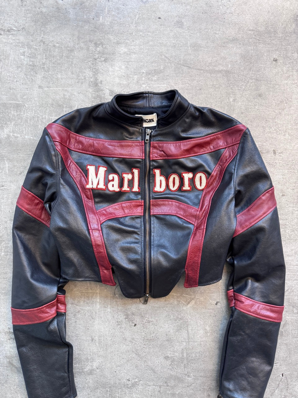 VT Rework : Marlboro Corset Style Racing Jacket | Medium, Multicoloured