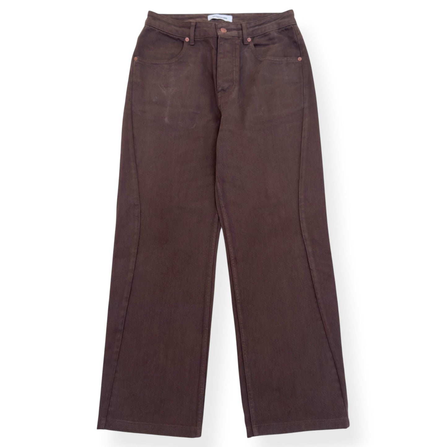 LE17SEPTEMBRE ONE TUCK WIDE DENIM JEANS BROWN 46 / XS | XS, Brown