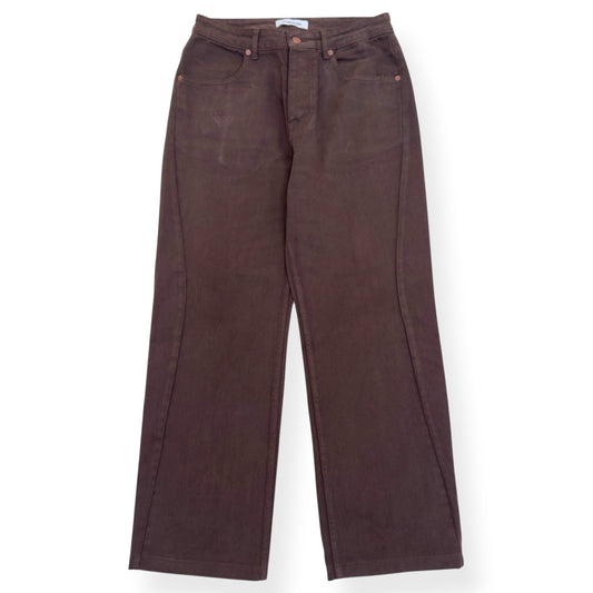 LE17SEPTEMBRE ONE TUCK WIDE DENIM JEANS BROWN 46 / XS | XS, Brown