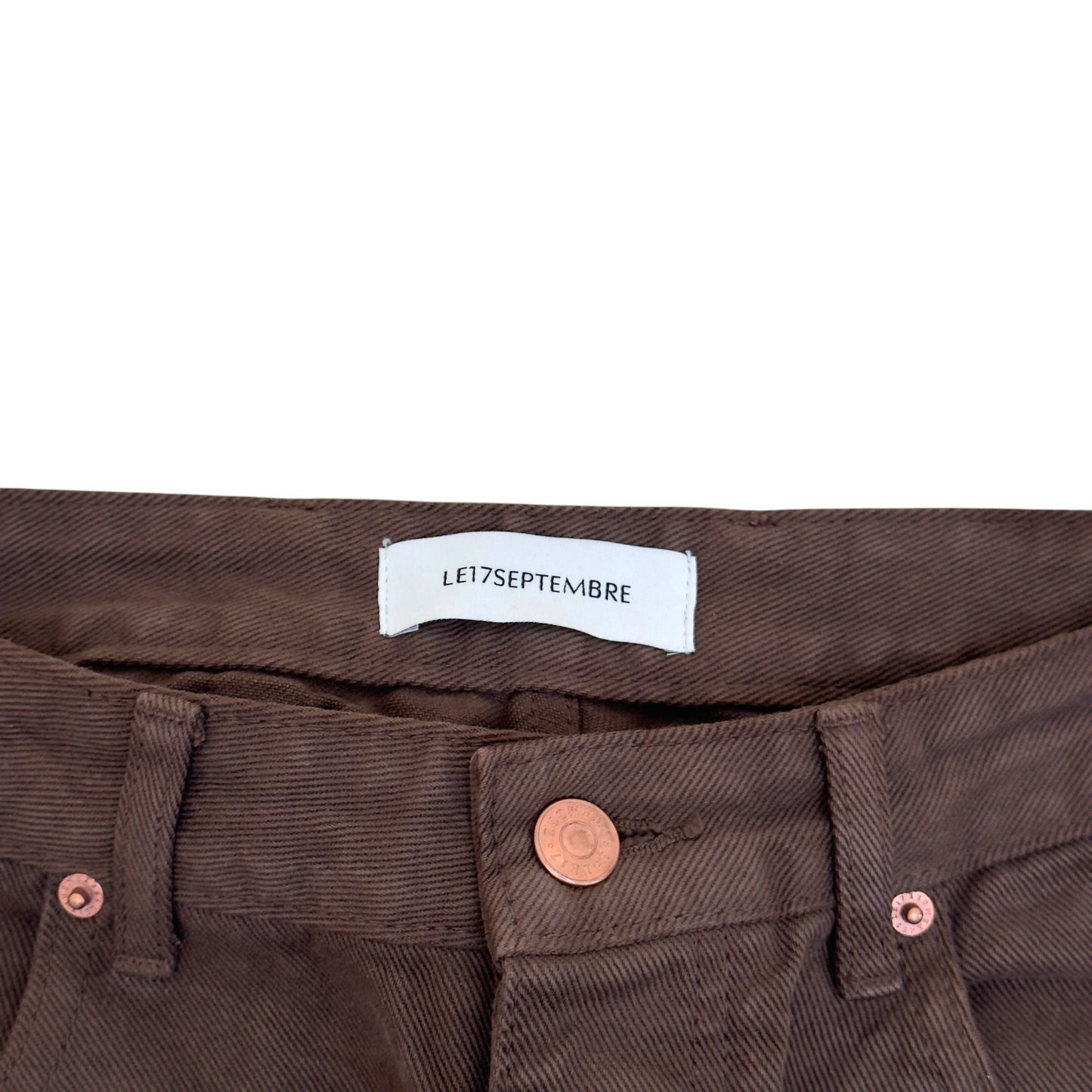 LE17SEPTEMBRE ONE TUCK WIDE DENIM JEANS BROWN 46 / XS | XS, Brown