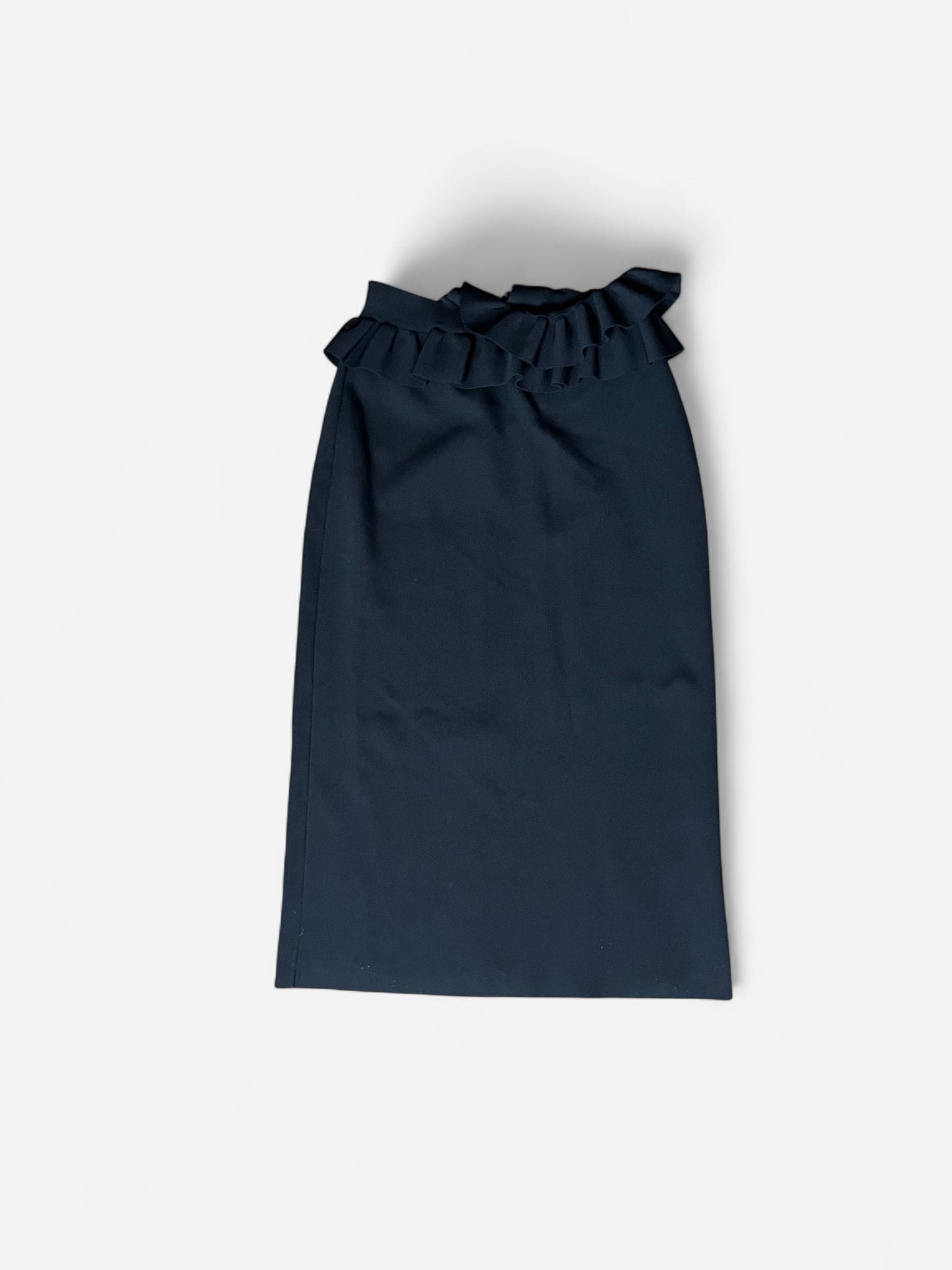 Alexander McQueen Ruffled Asymmetric Maxi Pencil Skirt