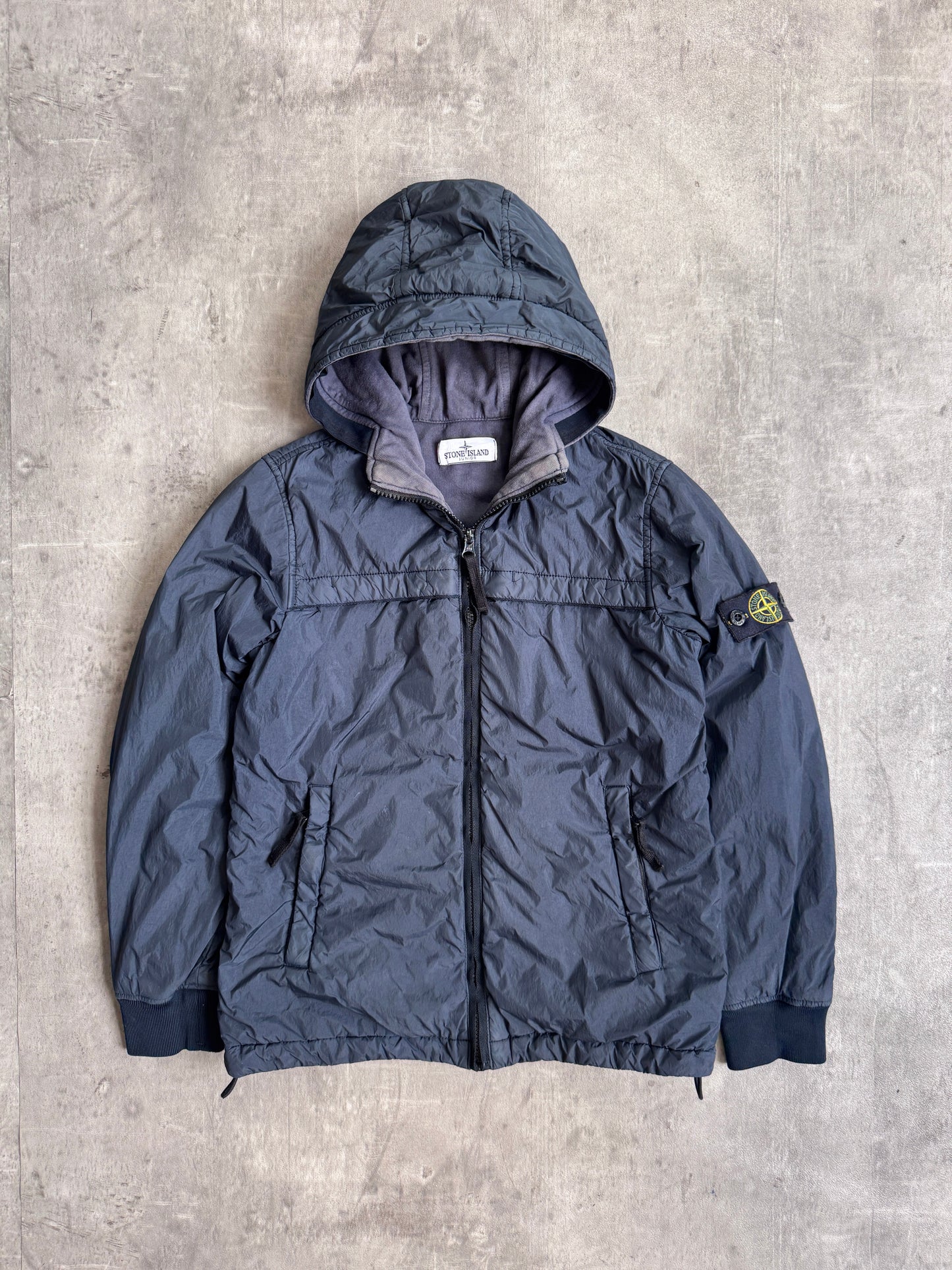 Stone Island Junior A/W 2014 Crinkle Nylon Insulated Navy Jacket