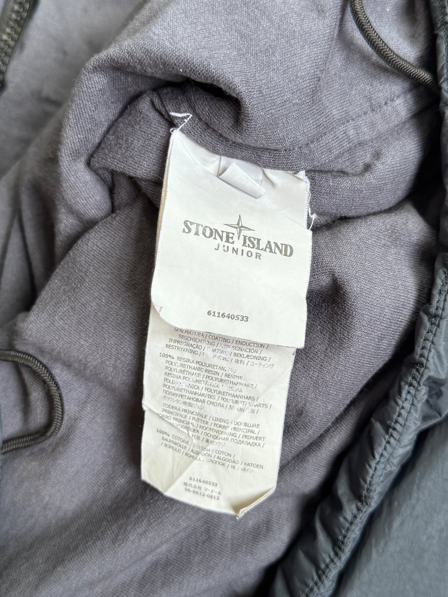 Stone Island Junior A/W 2014 Crinkle Nylon Insulated Navy Jacket