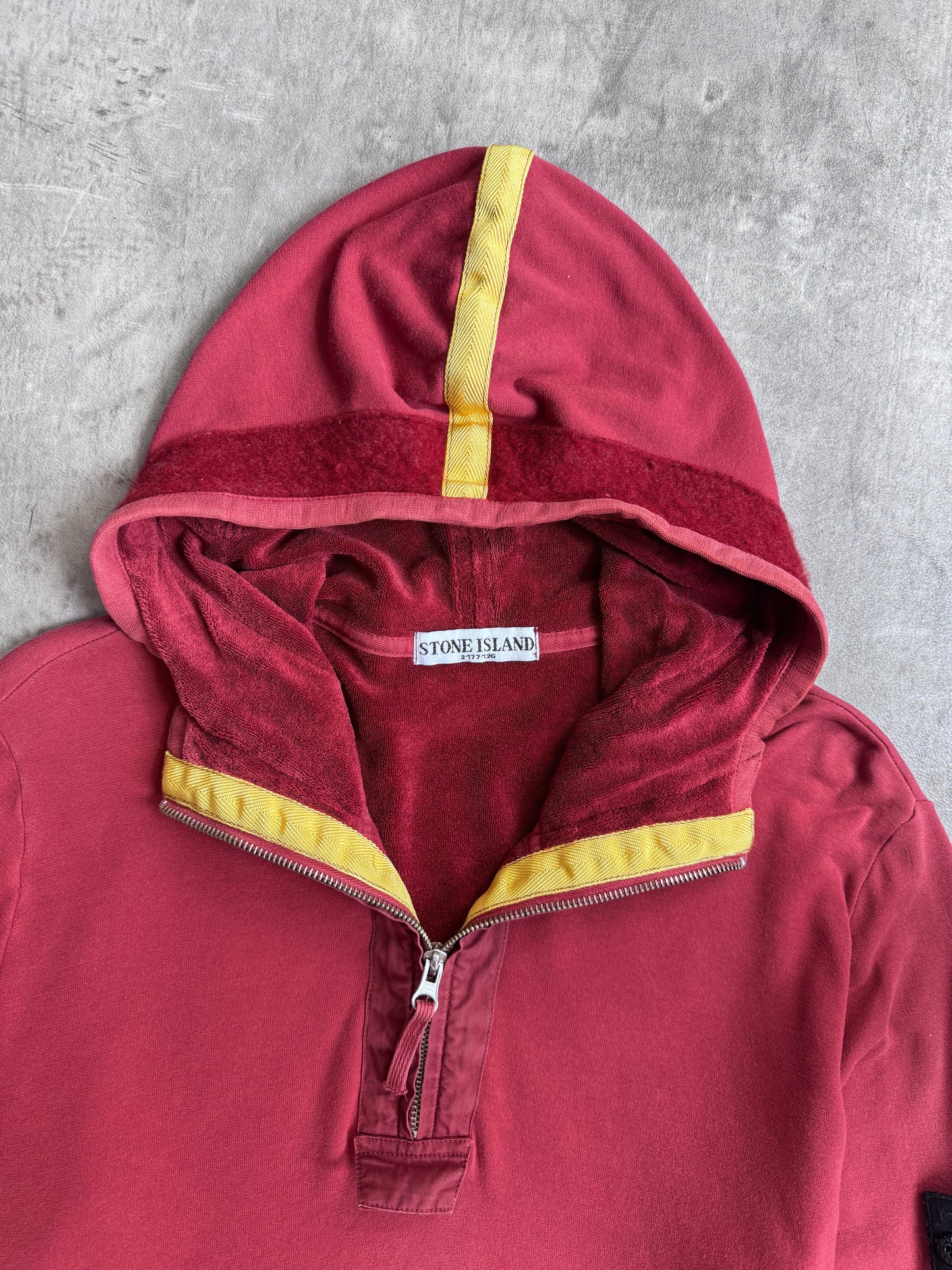 Stone Island A/W 2010 Contrast Stripe Tanker Hood Terry Lined Sweatshirt