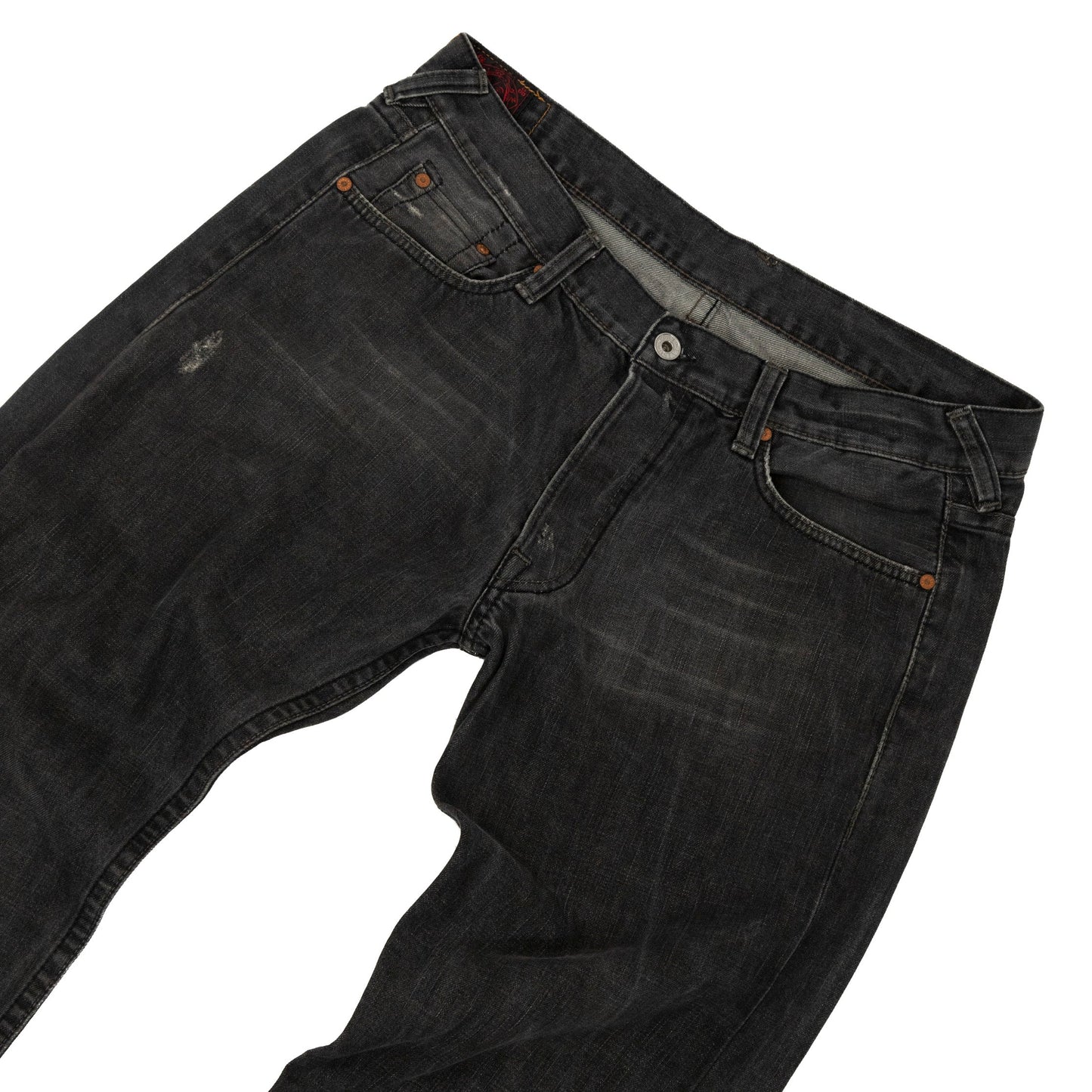 Evisu Black Seagull Pocket Denim Jeans