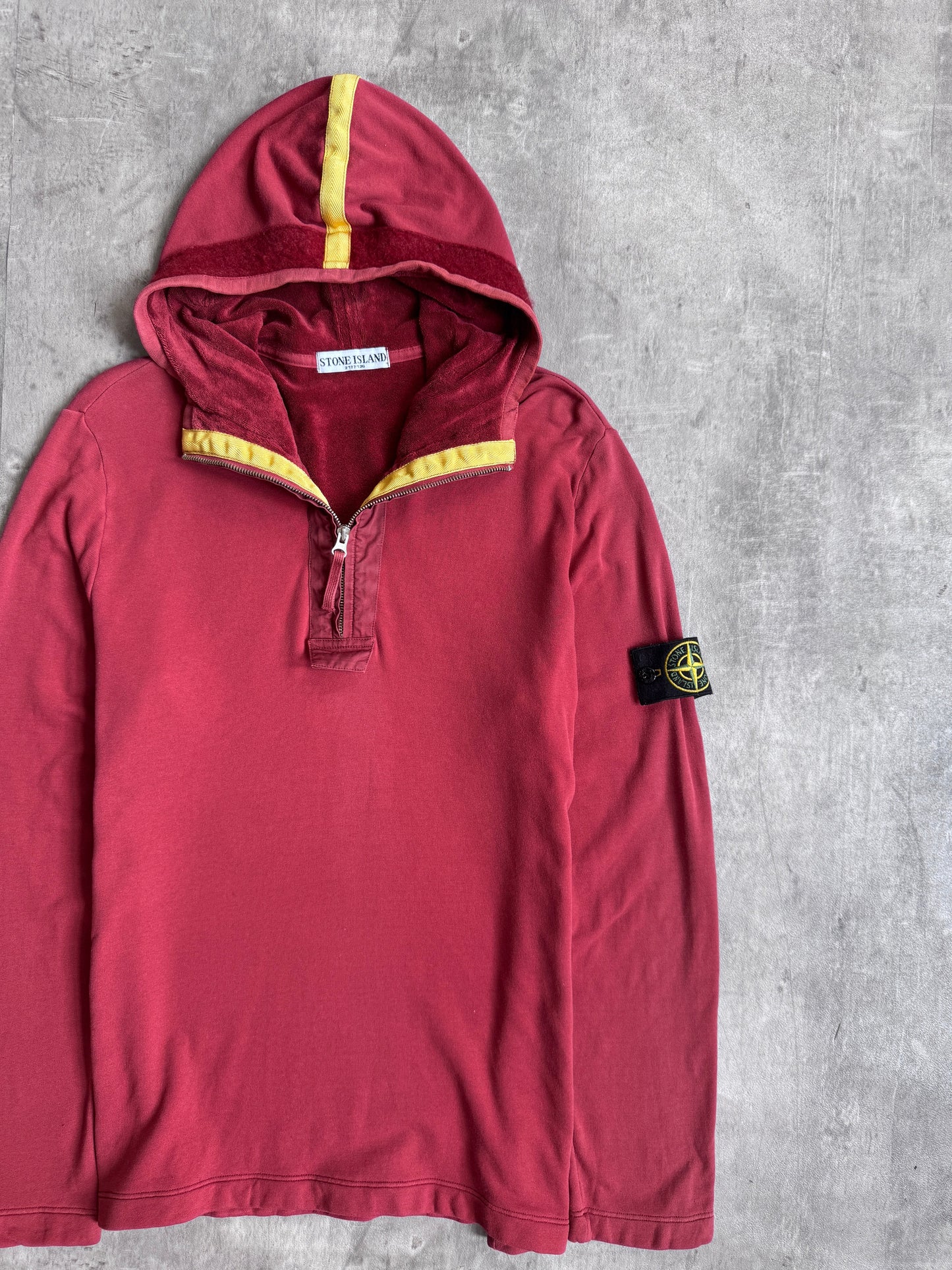 Stone Island A/W 2010 Contrast Stripe Tanker Hood Terry Lined Sweatshirt