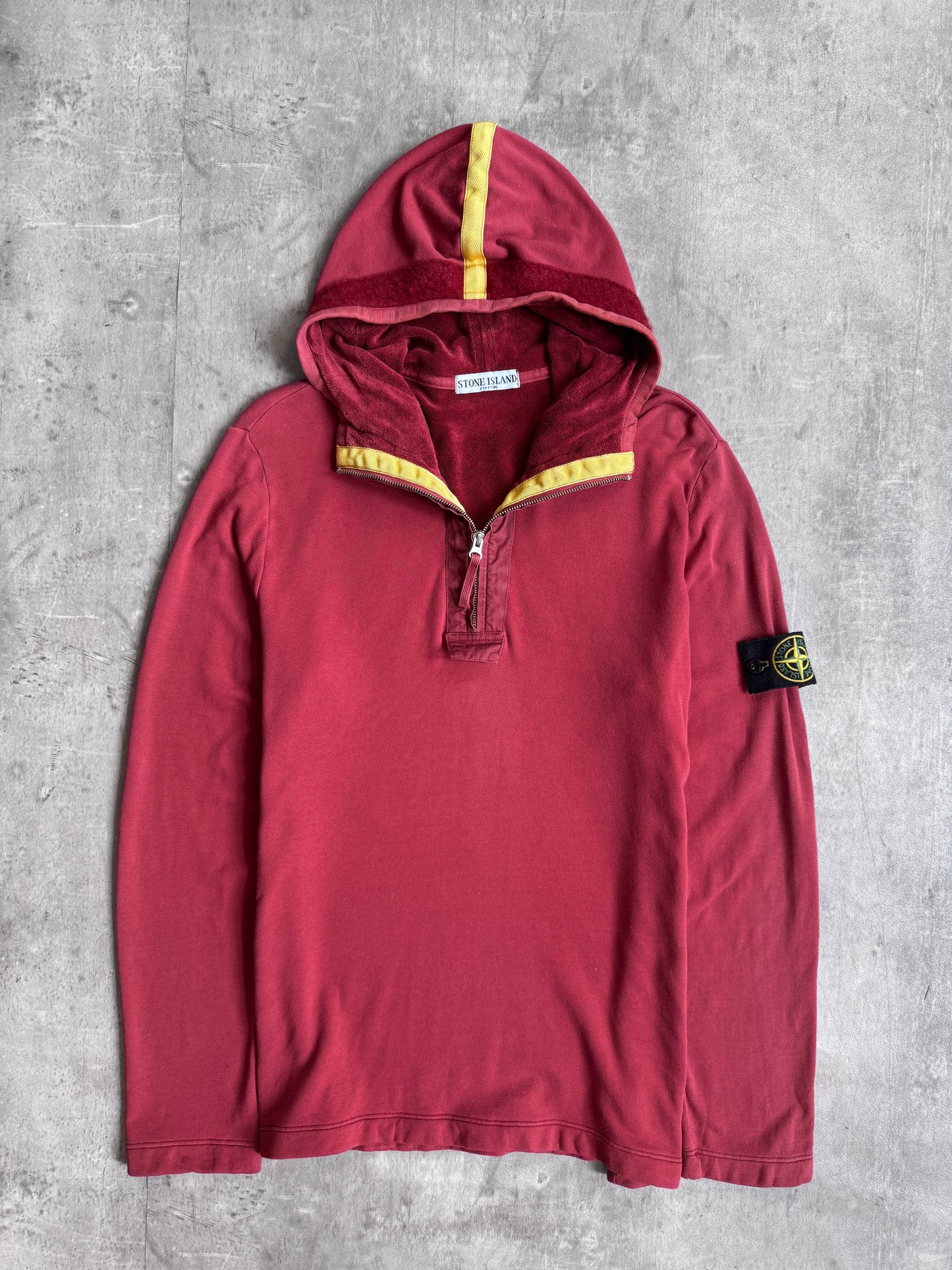 Stone Island A/W 2010 Contrast Stripe Tanker Hood Terry Lined Sweatshirt