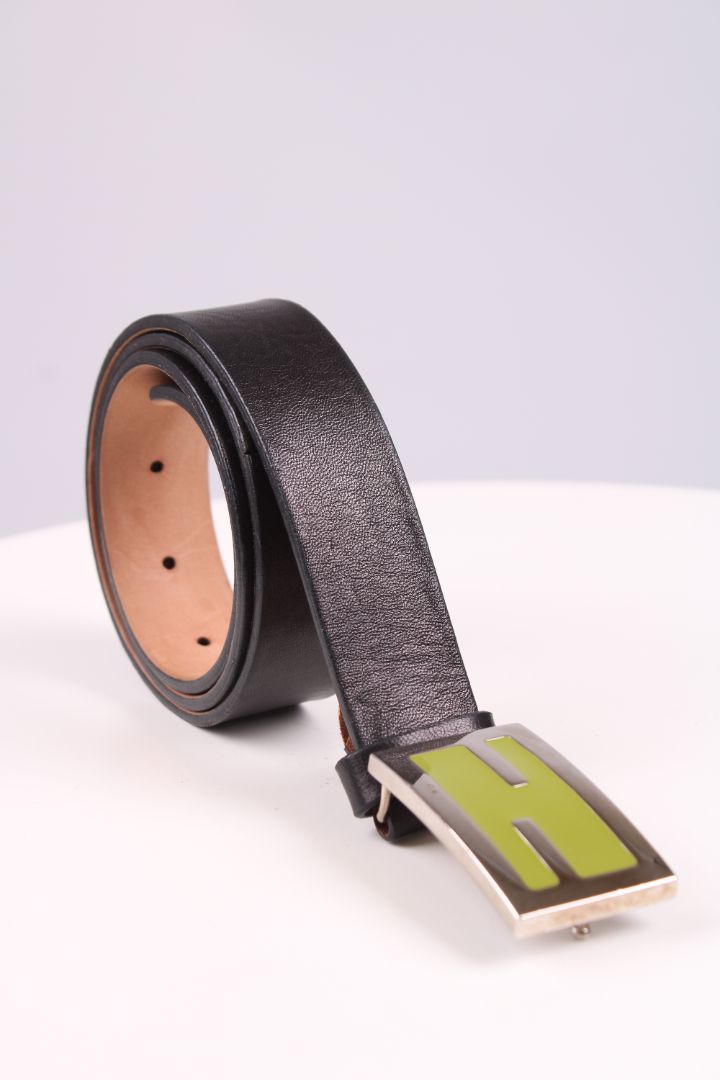 Fendi Green buckle fendi belt black and green 44 | O/S, Black