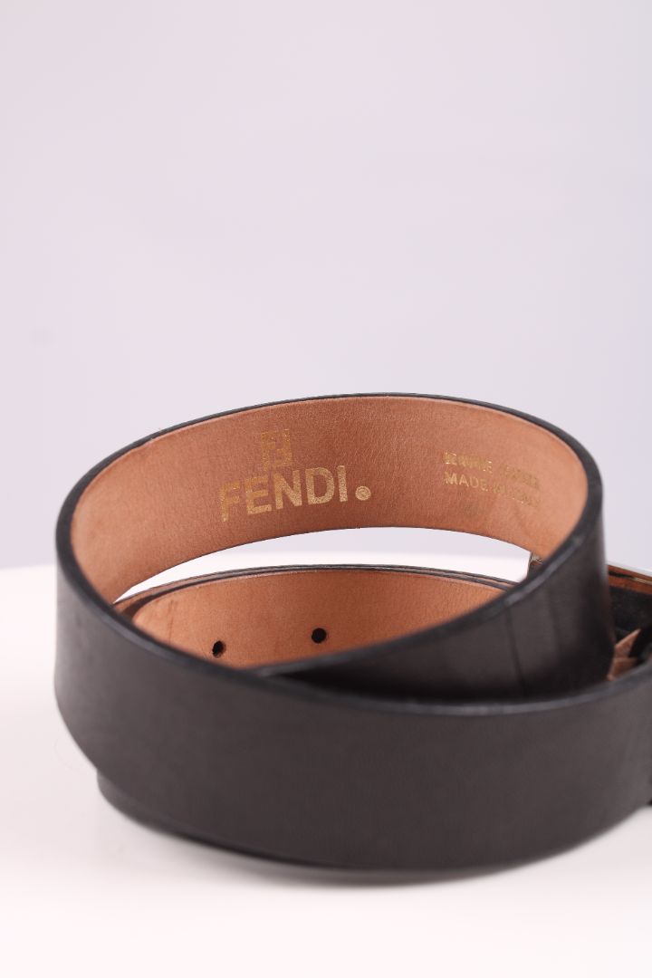 Fendi Green buckle fendi belt black and green 44 | O/S, Black