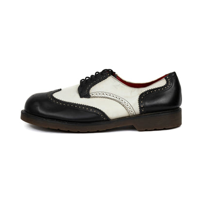 Doc Martens 'D.M. Raiders' Black and White Leather Brogues