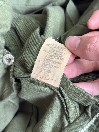 1990's Stone Island Needle Cord Green Pleated Trousers