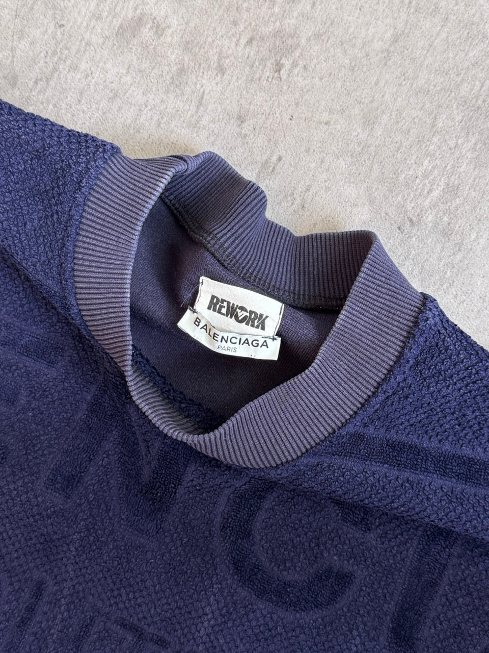 VT Rework: Balenciaga Spellout Terry Sweatshirt