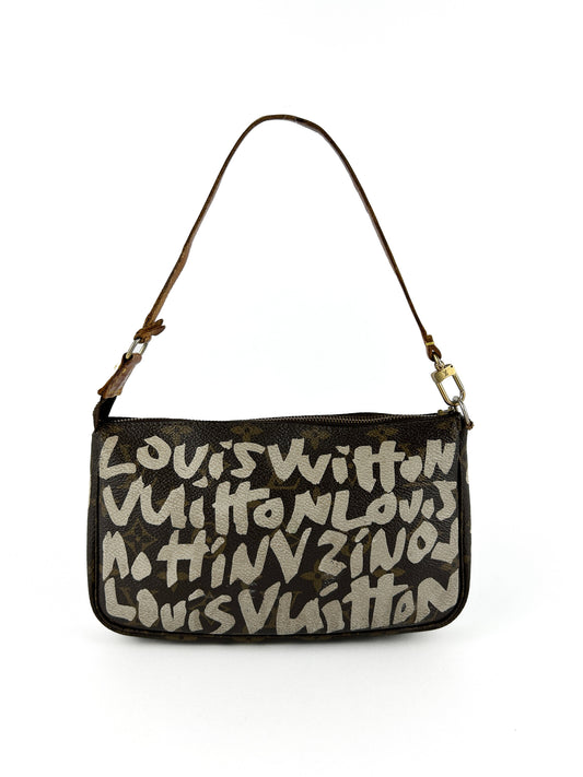 Vintage Louis Vuitton x Stephen Sprouse Graffiti Pochette Bag (2001) | O/S, Multicoloured
