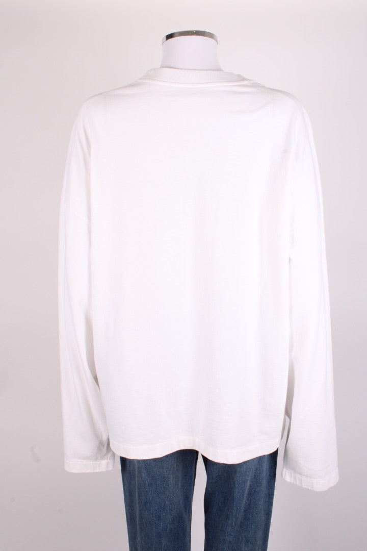 Jil Sander L/S Logo Top White/ Black XL | XL, Black