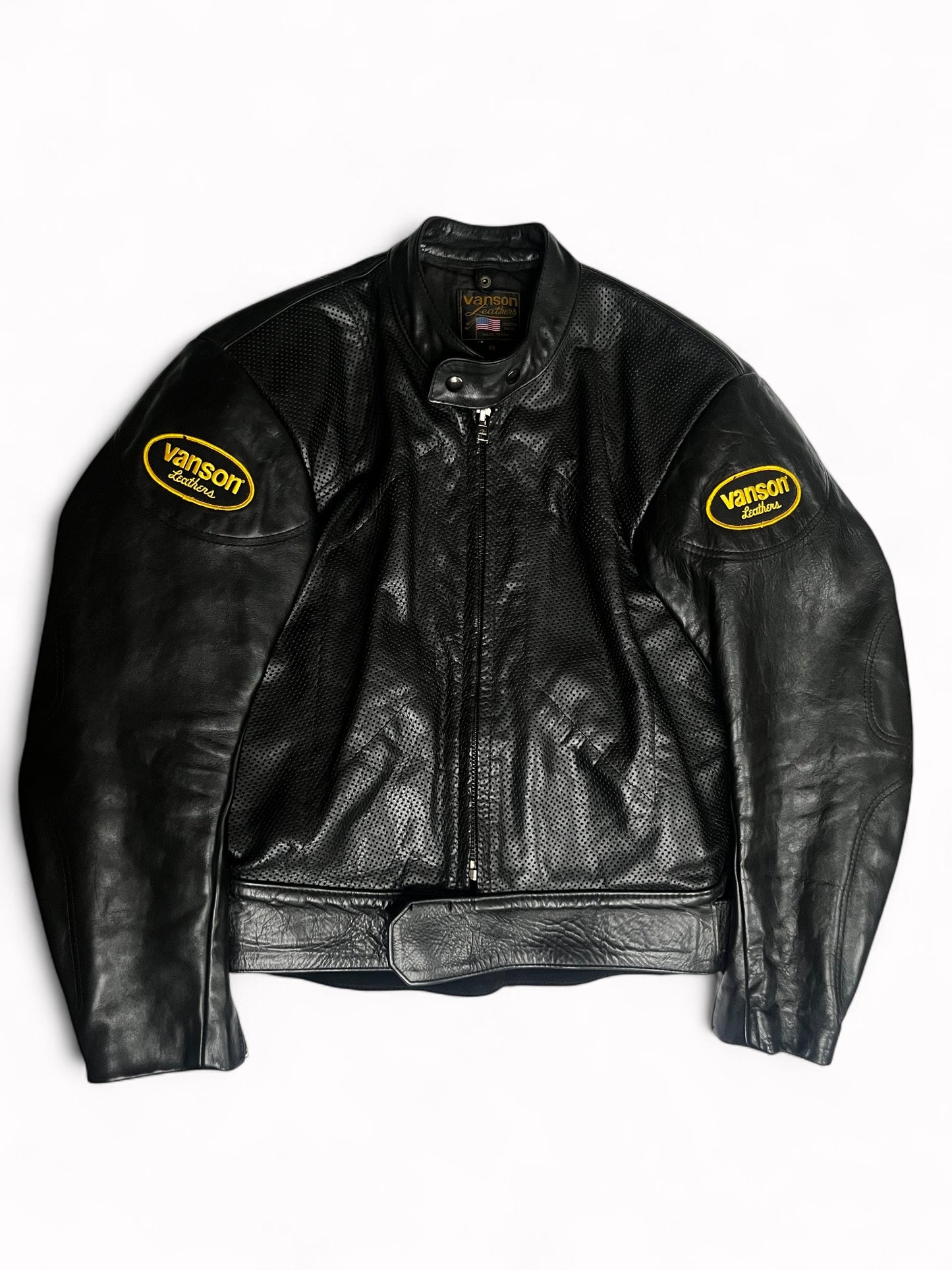 90s Vanson Heavyweight Leather Motorcycle Jacket