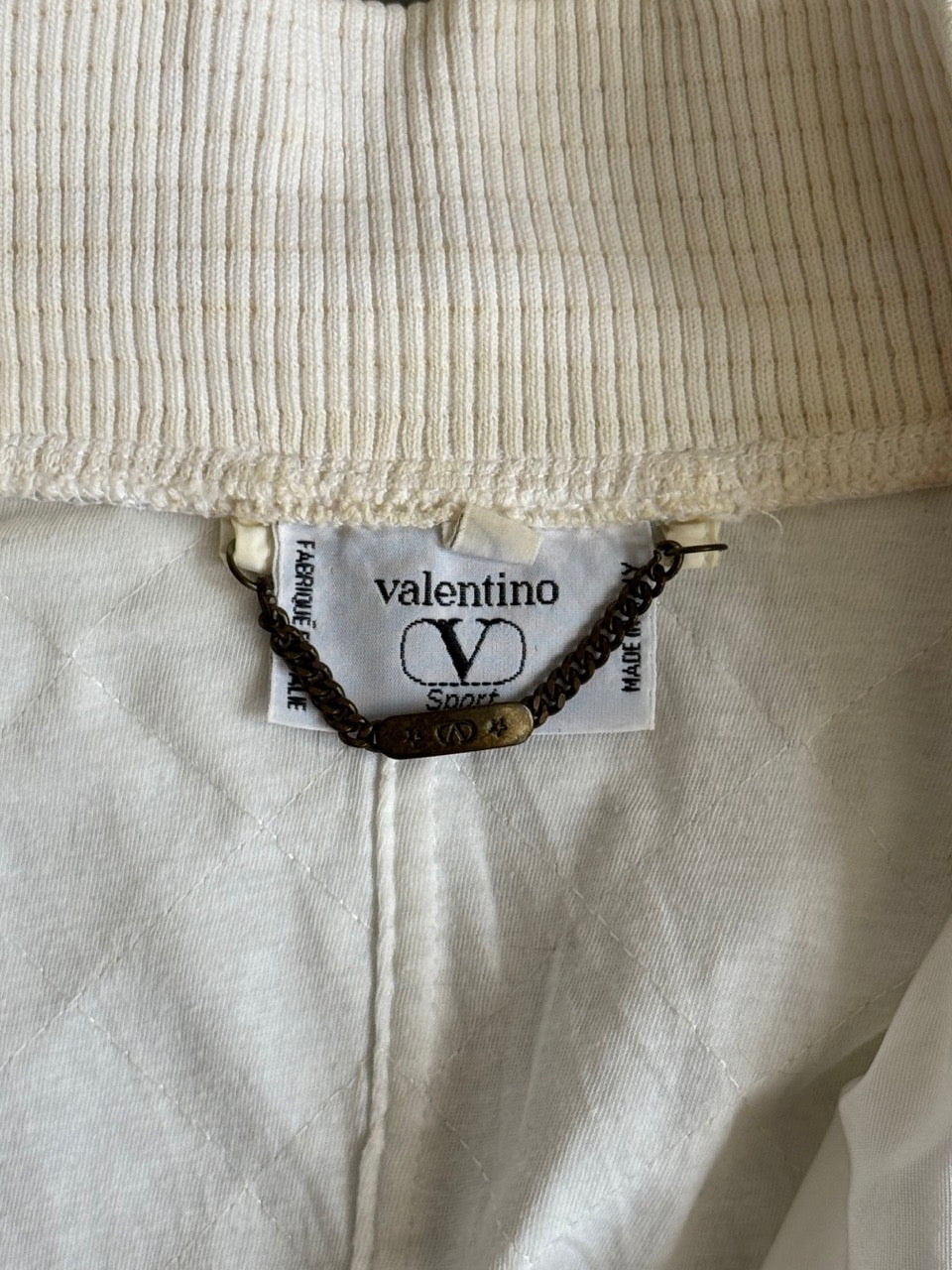 Valentino Quilted White Bomber