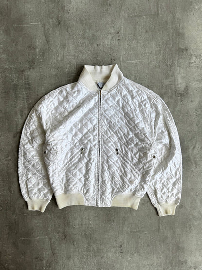 Valentino Quilted White Bomber