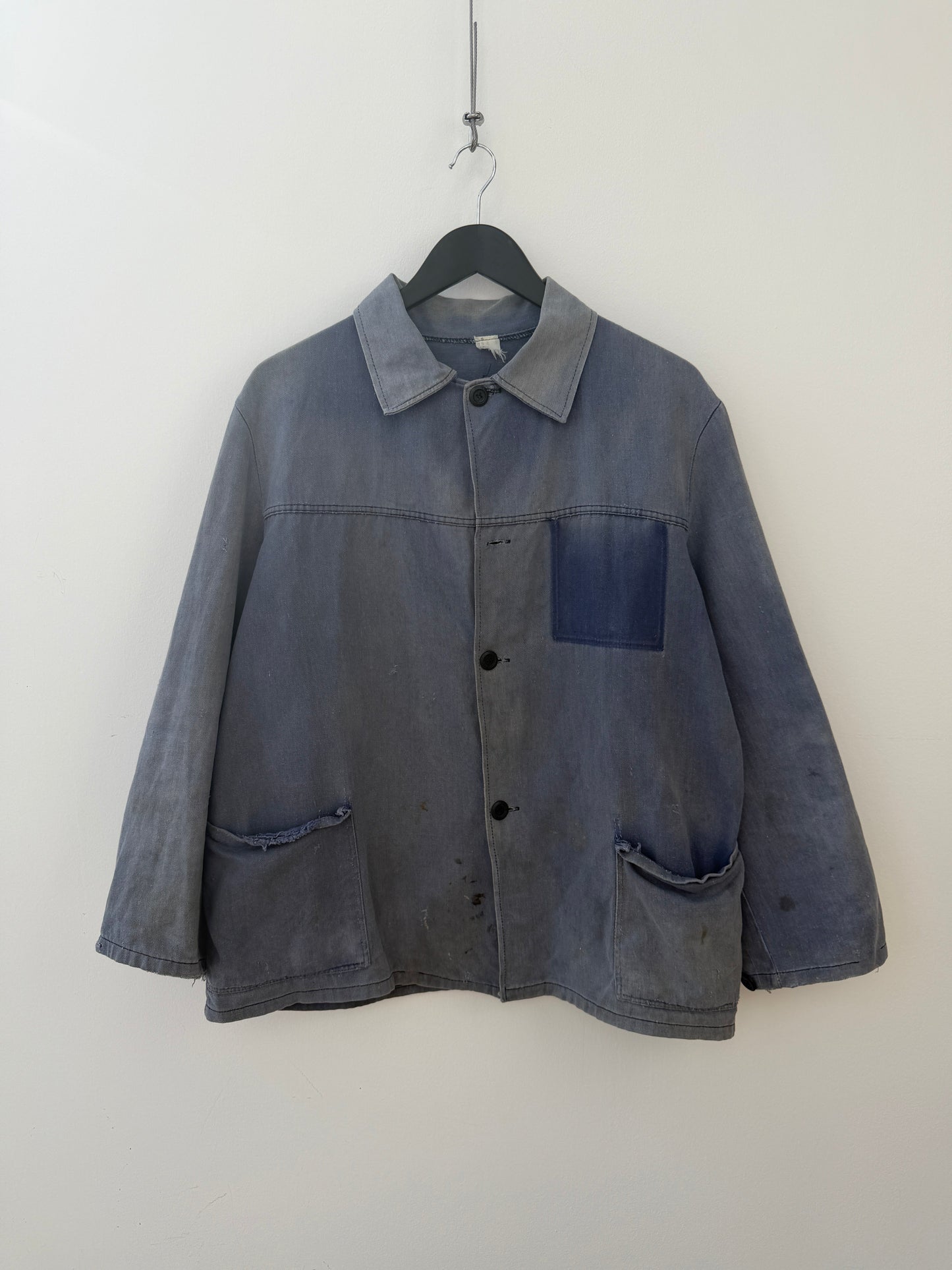 Vintage 60s/70s Chore Jacket | O/S, Faded Blue