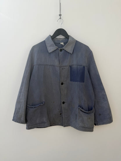 Vintage 60s/70s Chore Jacket | O/S, Faded Blue