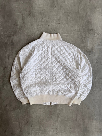Valentino Quilted White Bomber