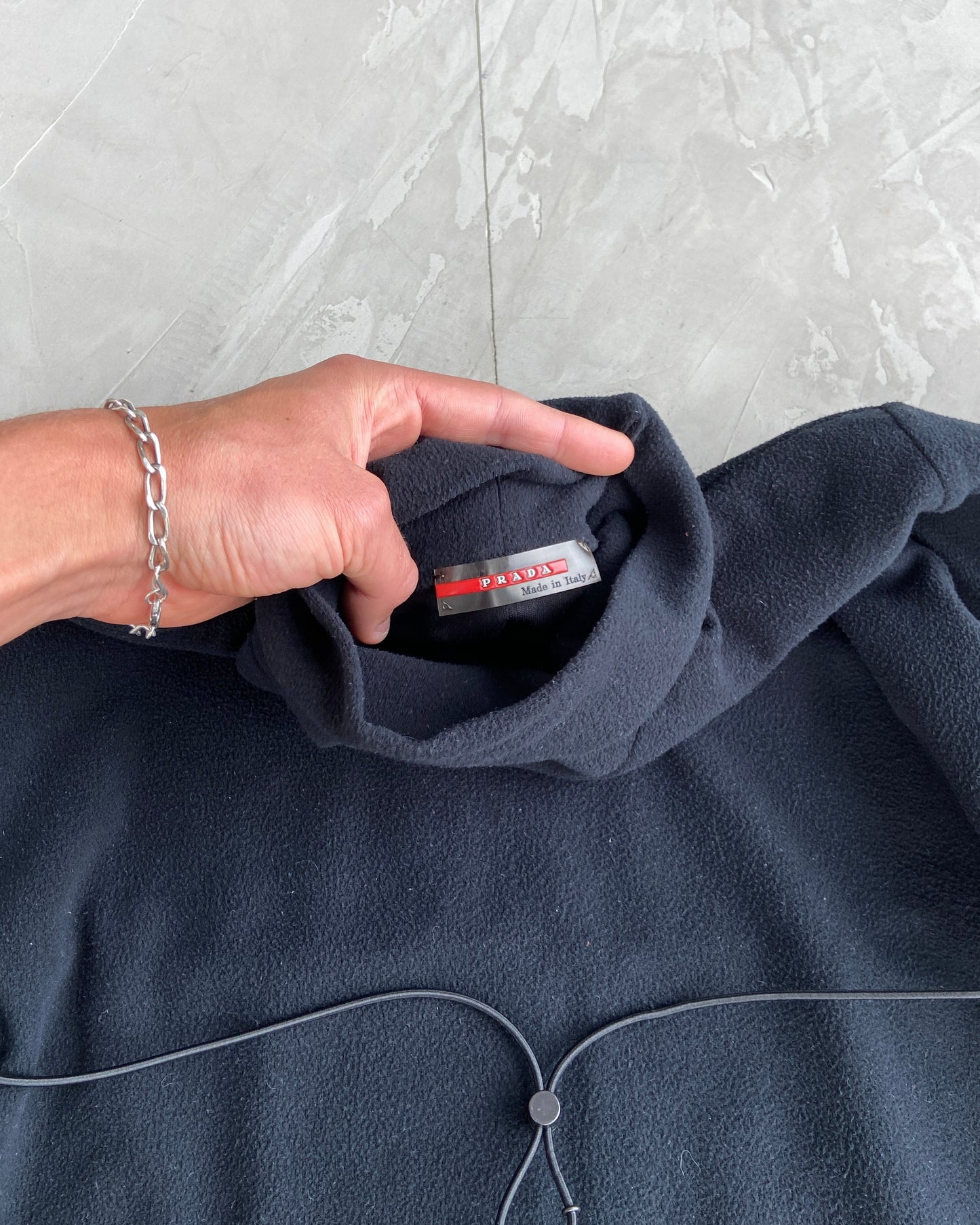 PRADA SPORT LONG SLEEVE TOGGLE FLEECE - M